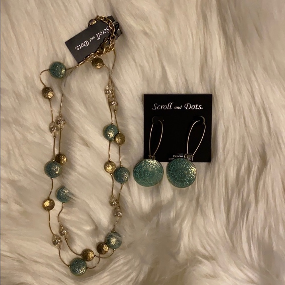 Necklace with matching earrings